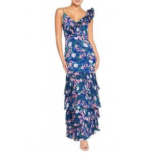 NEW LUXXEL como la floral maxi gown in blue